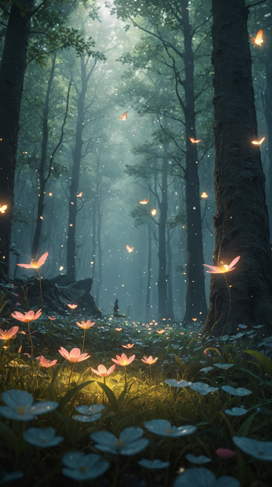 31072158-1315849863-(8k, Best quality, Masterpiece),(magazine cover_1.2),Super Detail,Petal,forest,Firefly,Particles,Poster,design,3D art,A nice com.png
